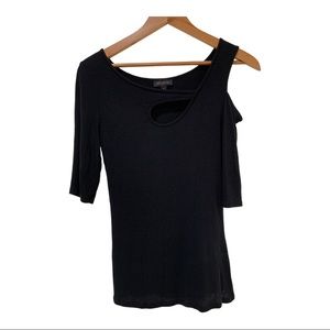 Gold Ray Ribbed Top with Cutouts